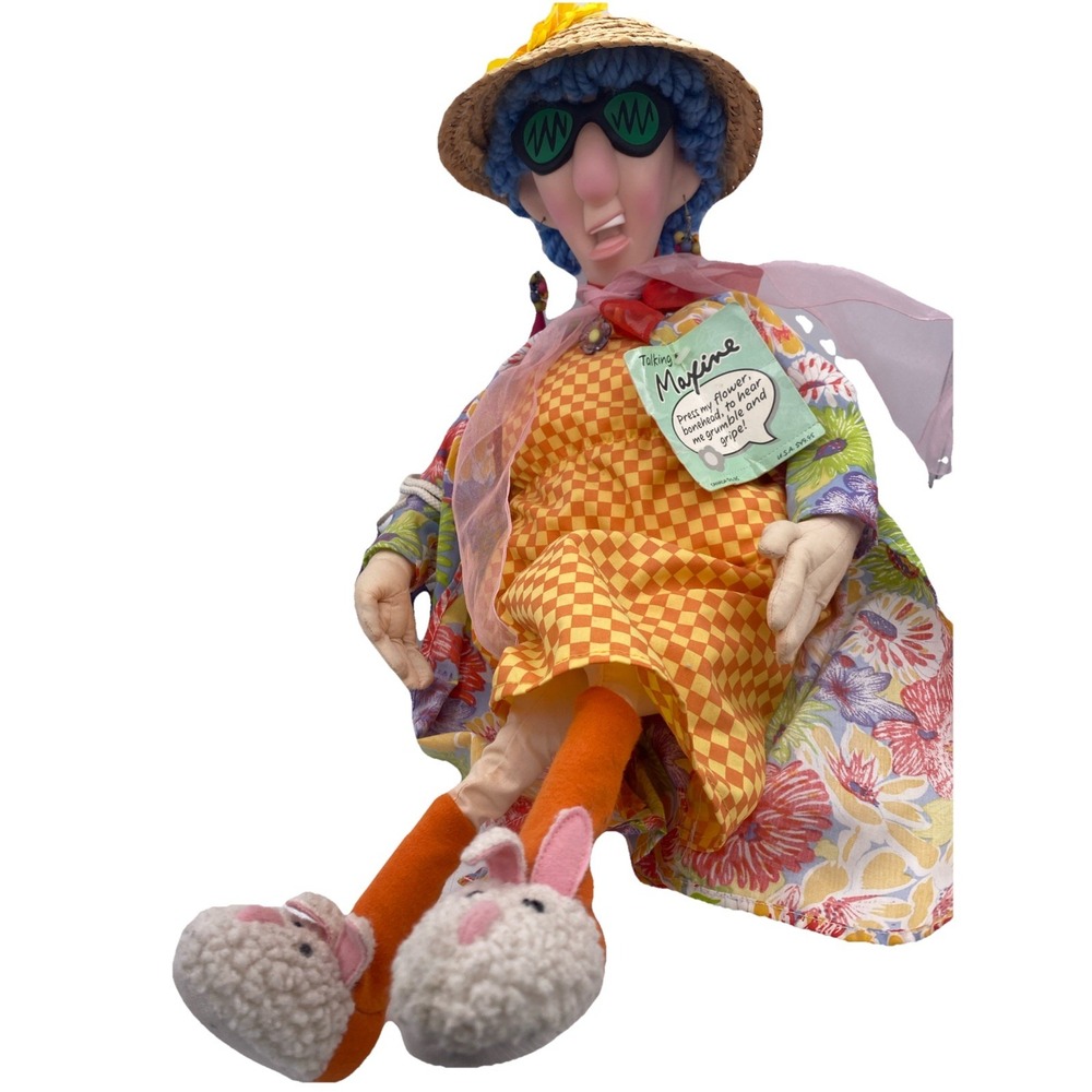 Hallmark Maxine 21" Poseable Talking Cloth Doll Humor Series Tested Works W/ tag